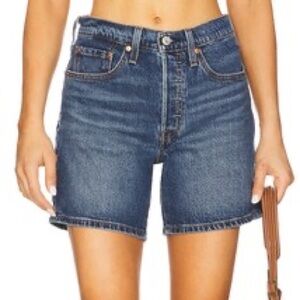 Levi 501 Mid-Length Women's Shorts - Blue
